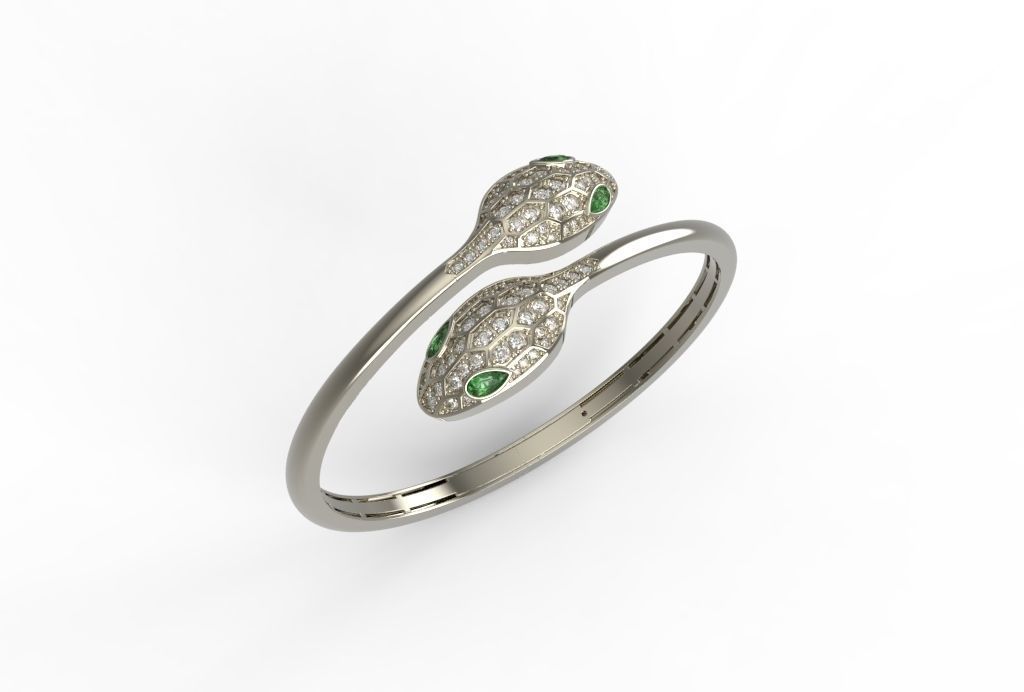 snake bracelet size 16 - 46x56 diameter 3D print model_1