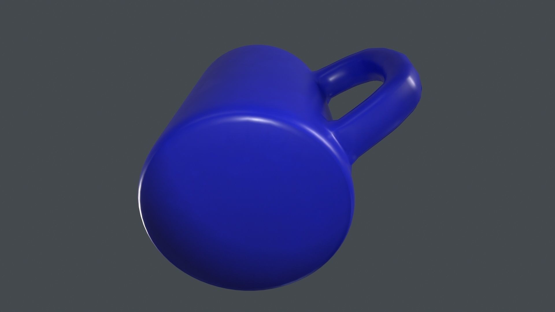 Coffee Cup Blue Version 3D Model Low-poly 3D model_4