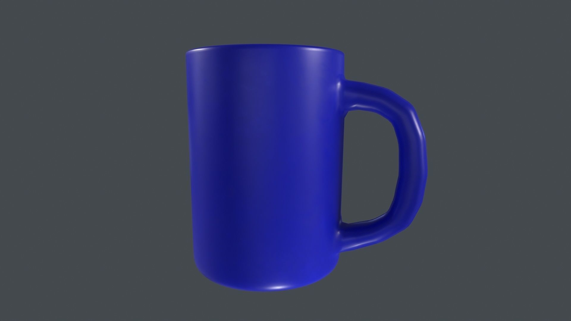 Coffee Cup Blue Version 3D Model Low-poly 3D model_2