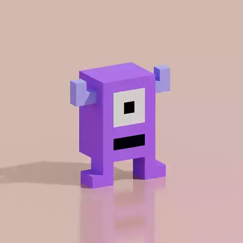 Toy Hero VCNAV12 Voxel Low-poly 3D model