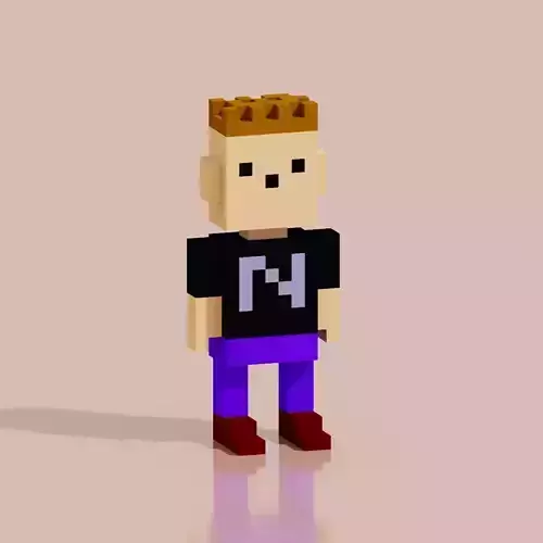 Toy Hero VCNAV13 Voxel Low-poly 3D model