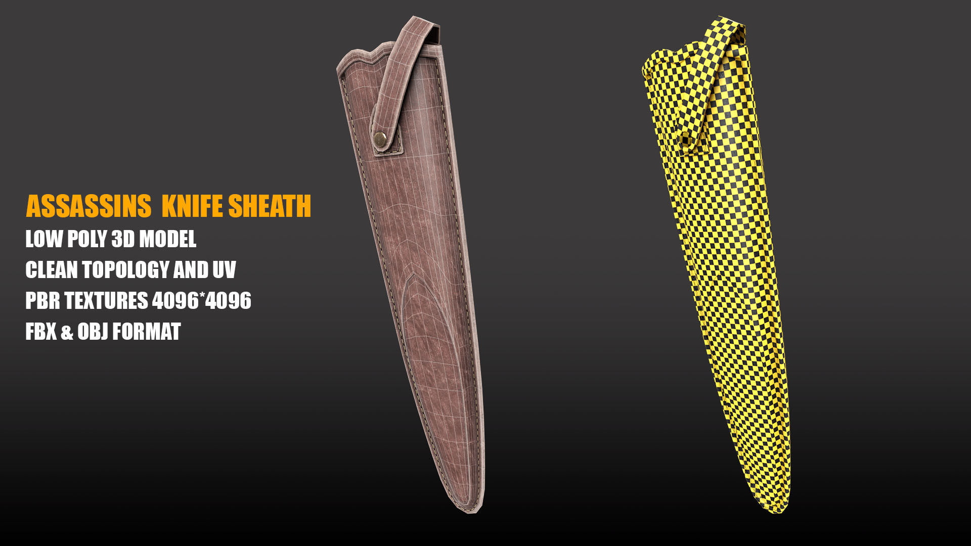 Assassins Costume Low-poly 3D model PBR Textures Low-poly 3D model_12