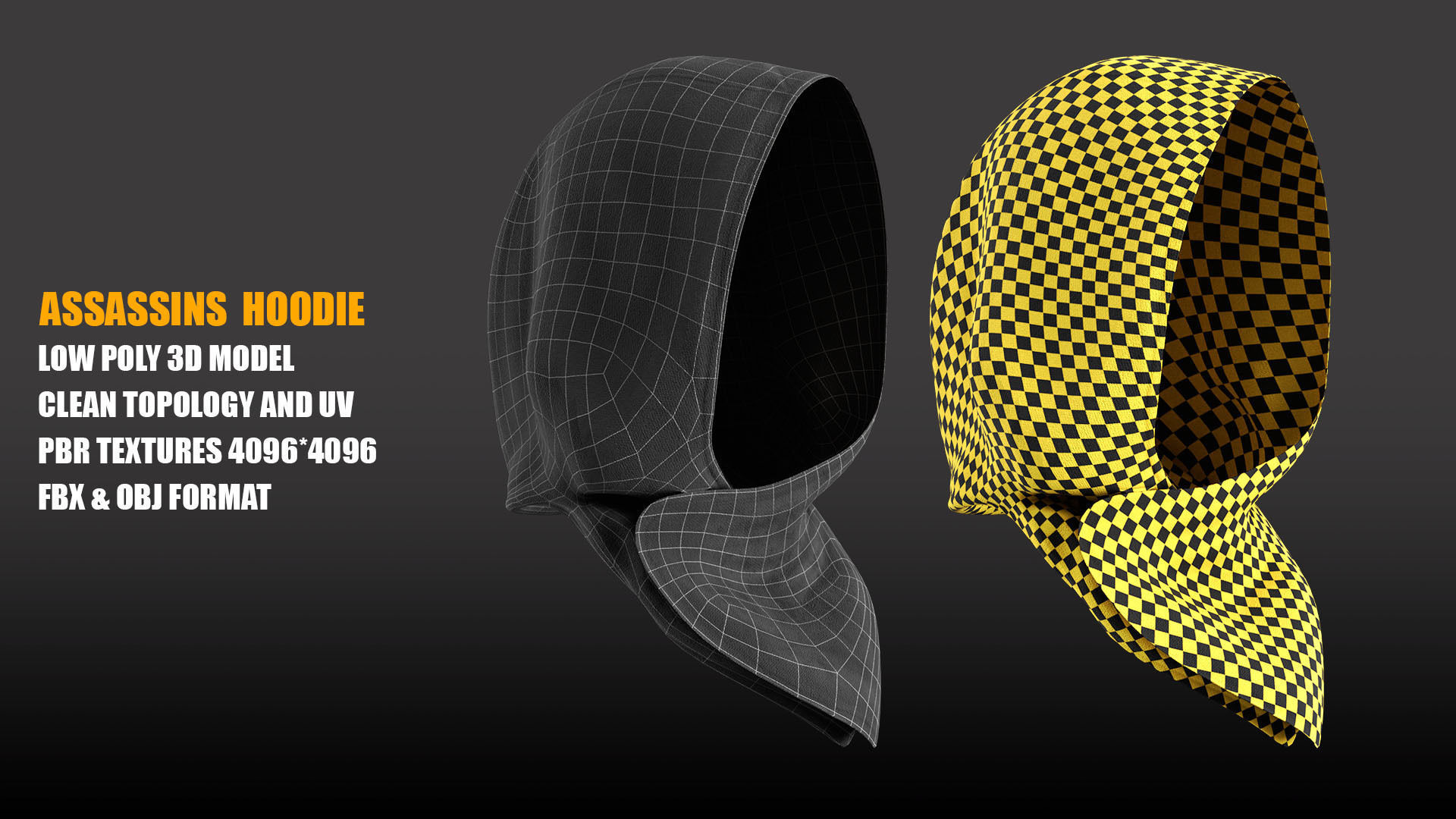 Assassins Costume Low-poly 3D model PBR Textures Low-poly 3D model_16