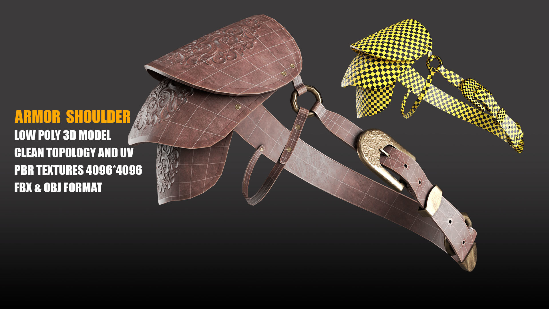 Assassins Costume Low-poly 3D model PBR Textures Low-poly 3D model_3