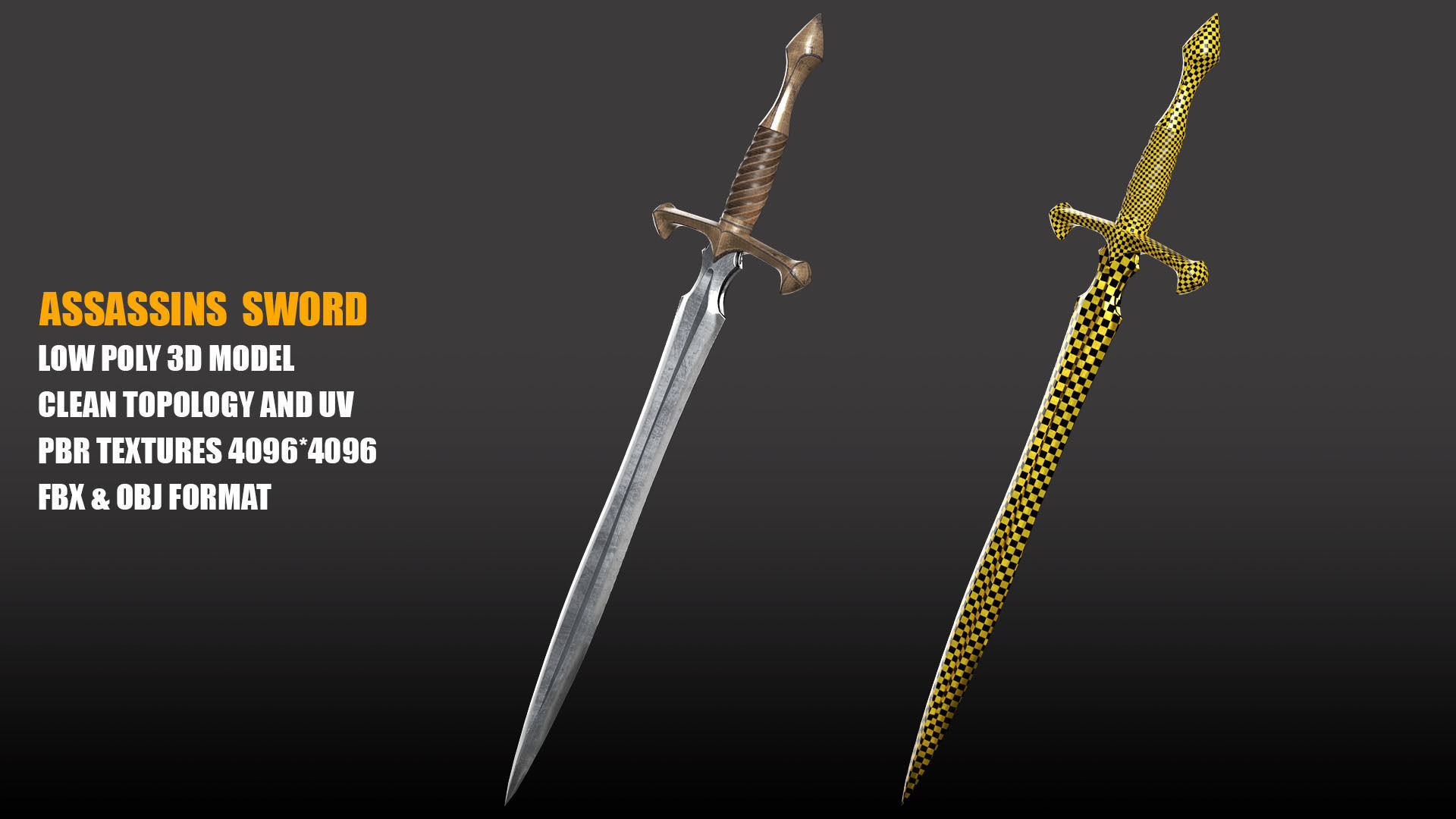 Assassins Costume Low-poly 3D model PBR Textures Low-poly 3D model_13