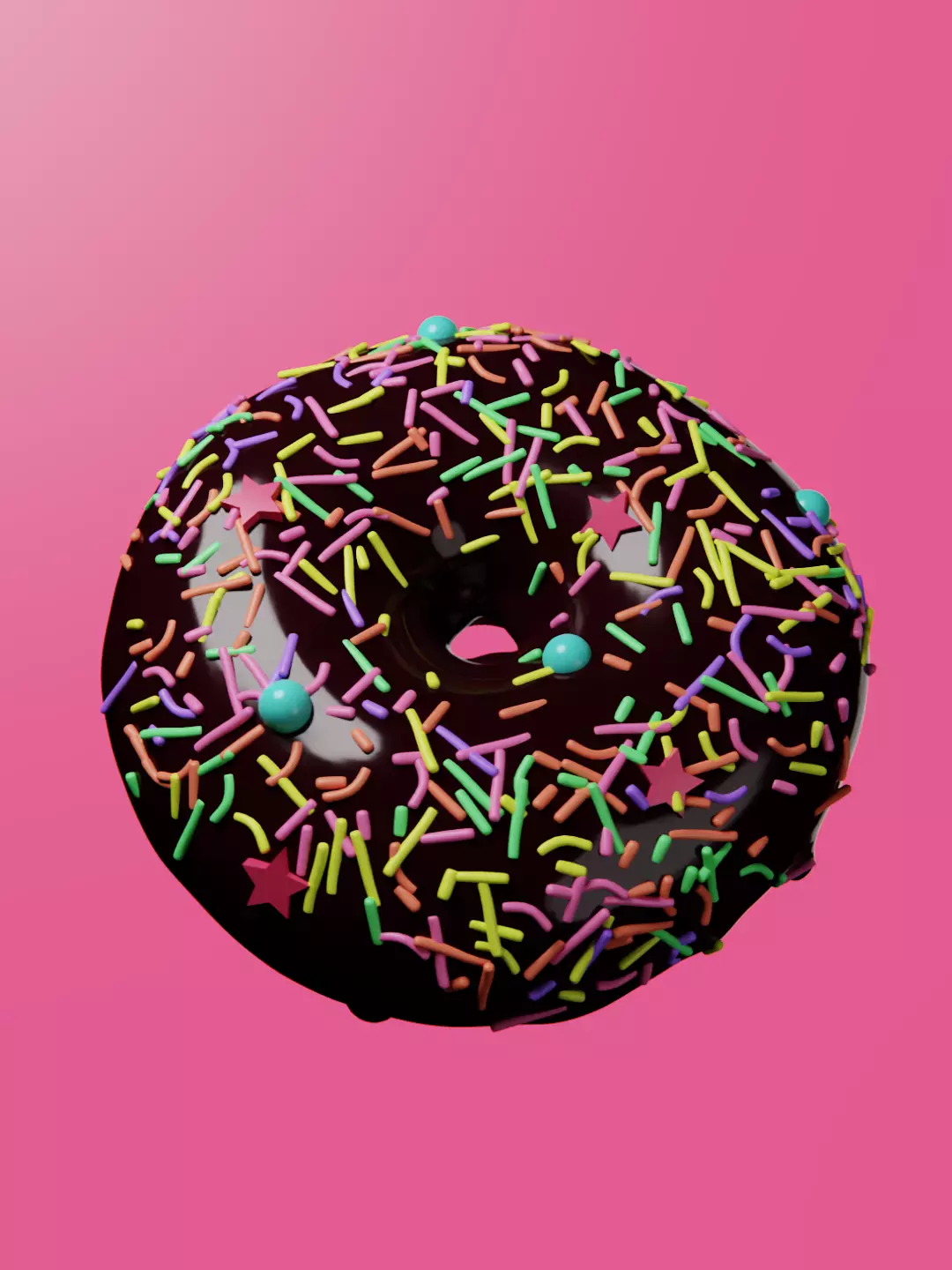 Chocolate donut animated Free 3D model