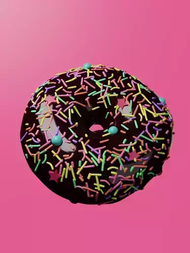 Chocolate donut animated