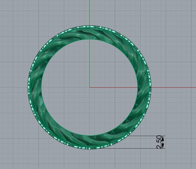Cuban Link Chain Ring 3D print model_5