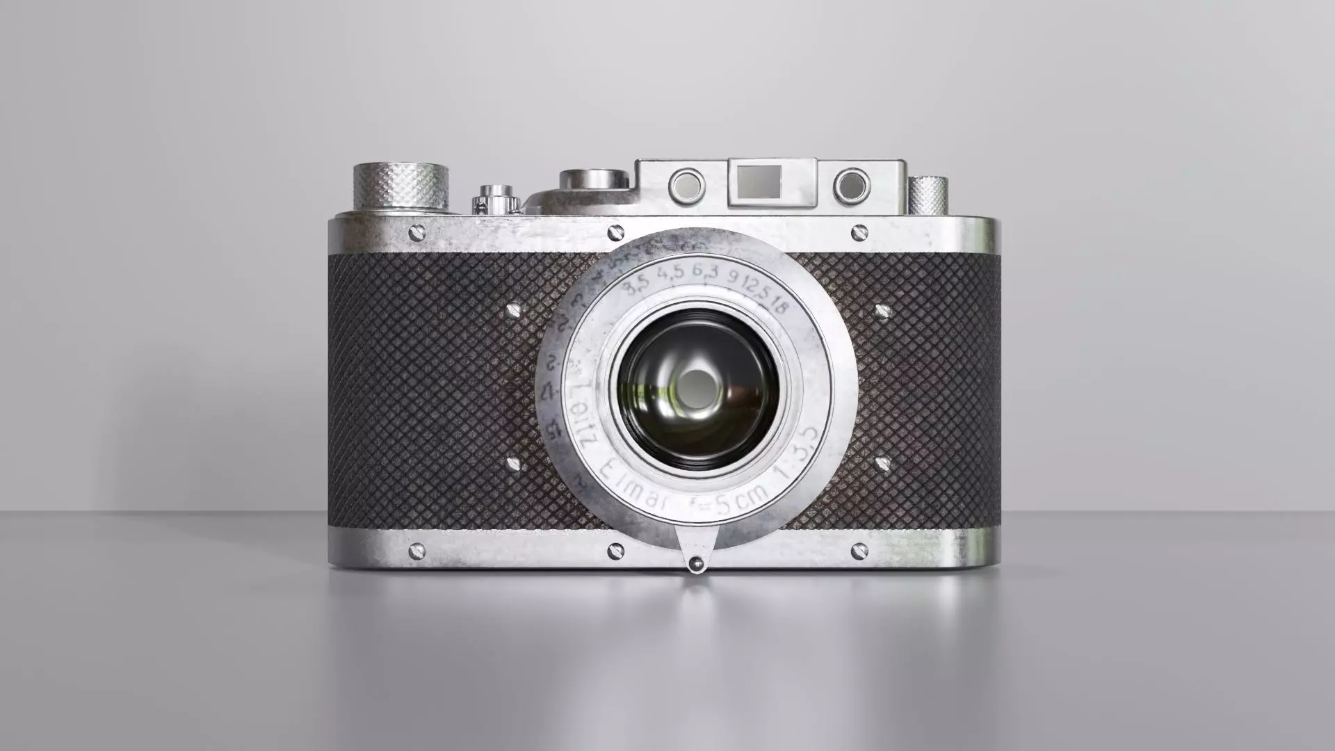 Leica SLR camera PBR model Low-poly 3D model