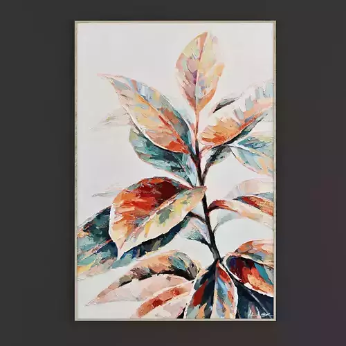 Pictures343 colorful leaf painting