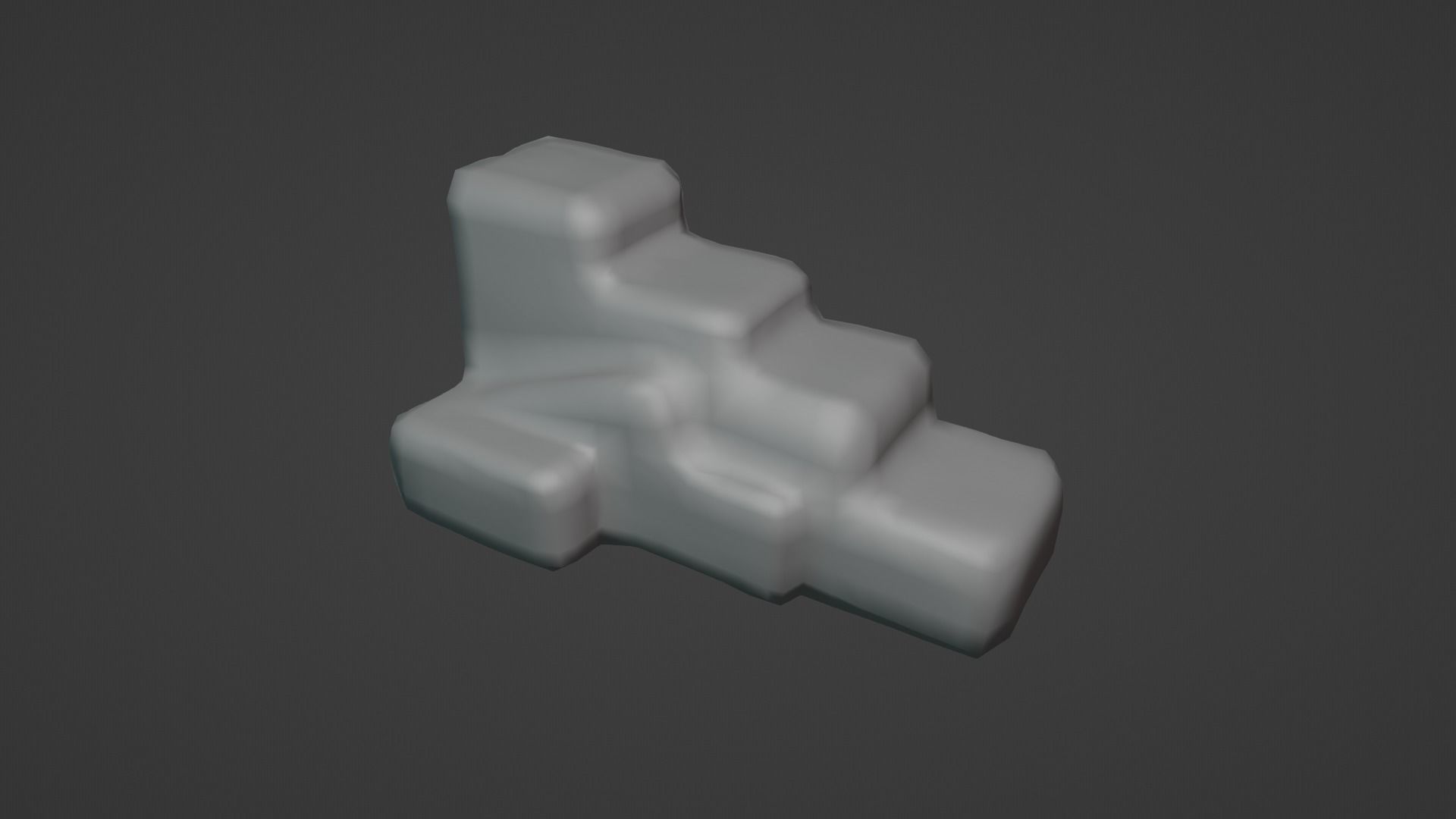 Fantasy Stylised Rock Stairs with Blue Cracks Low-poly 3D model_15