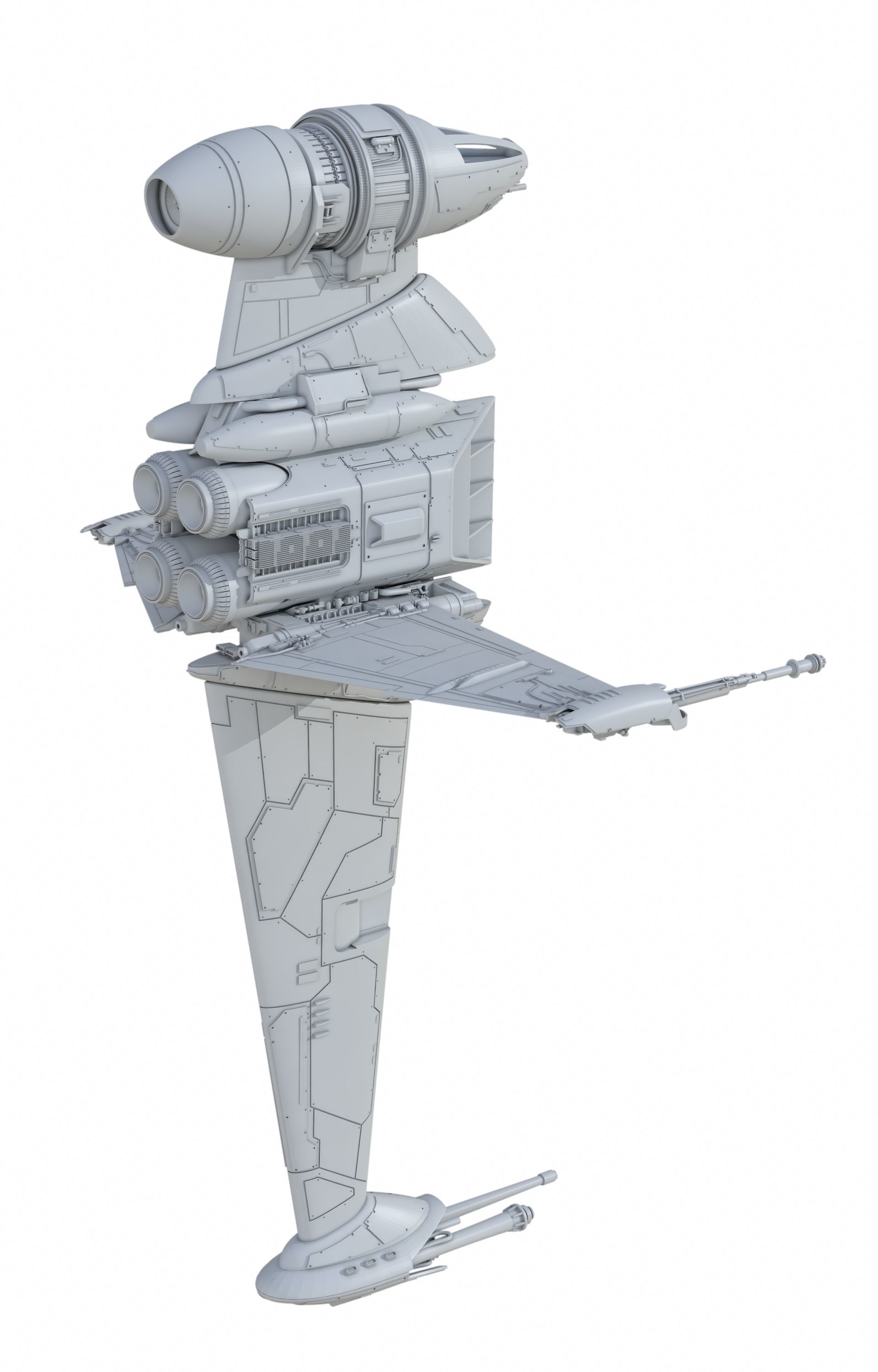 Star Wars  B Wing StarFighter  STL Files 3D print model_5