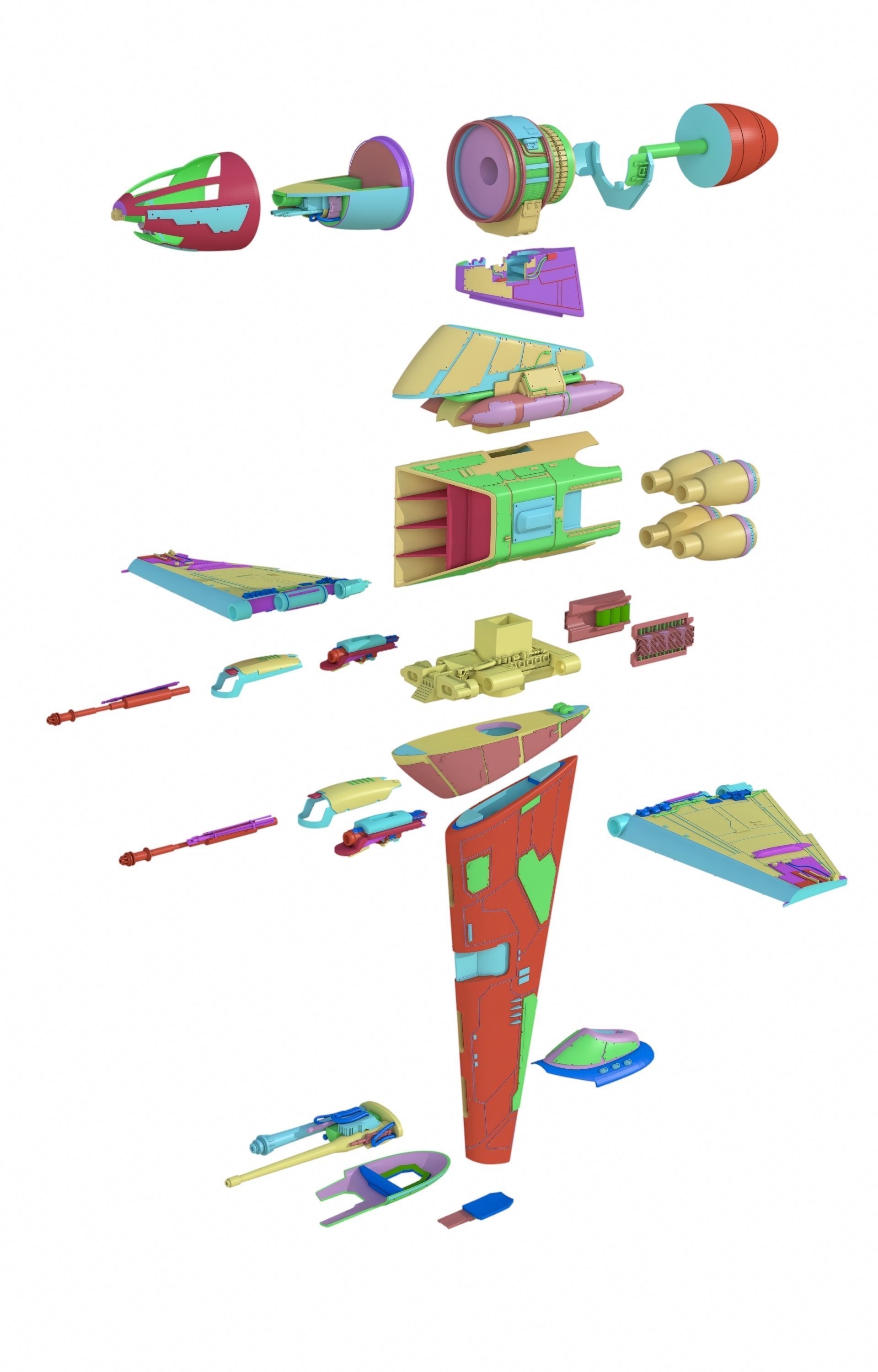 Star Wars  B Wing StarFighter  STL Files 3D print model_2