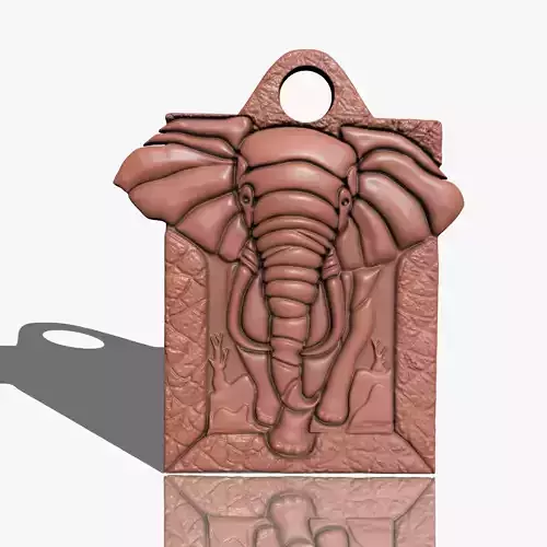 Elephant Pendant  STL Necklace 3D print model