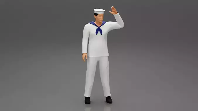 Navy sailor hi-res 3D print model