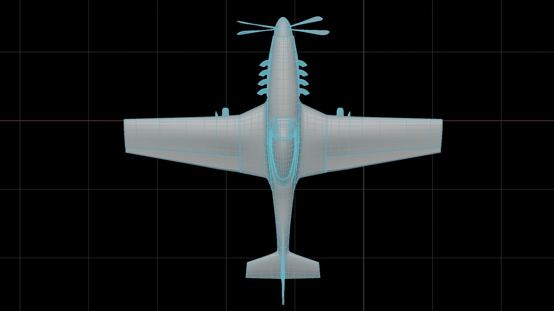 P51 Mustang 3D PBR Model Low-poly 3D model_7