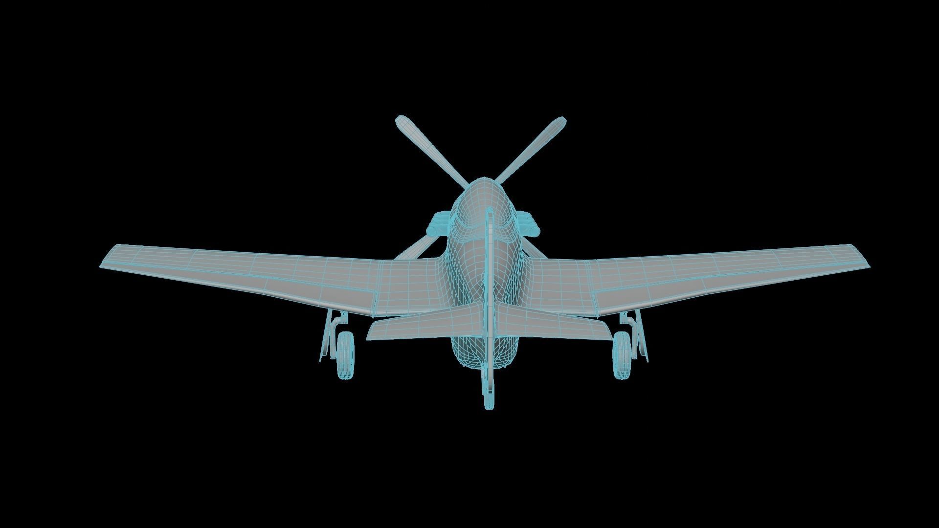 P51 Mustang 3D PBR Model Low-poly 3D model_12