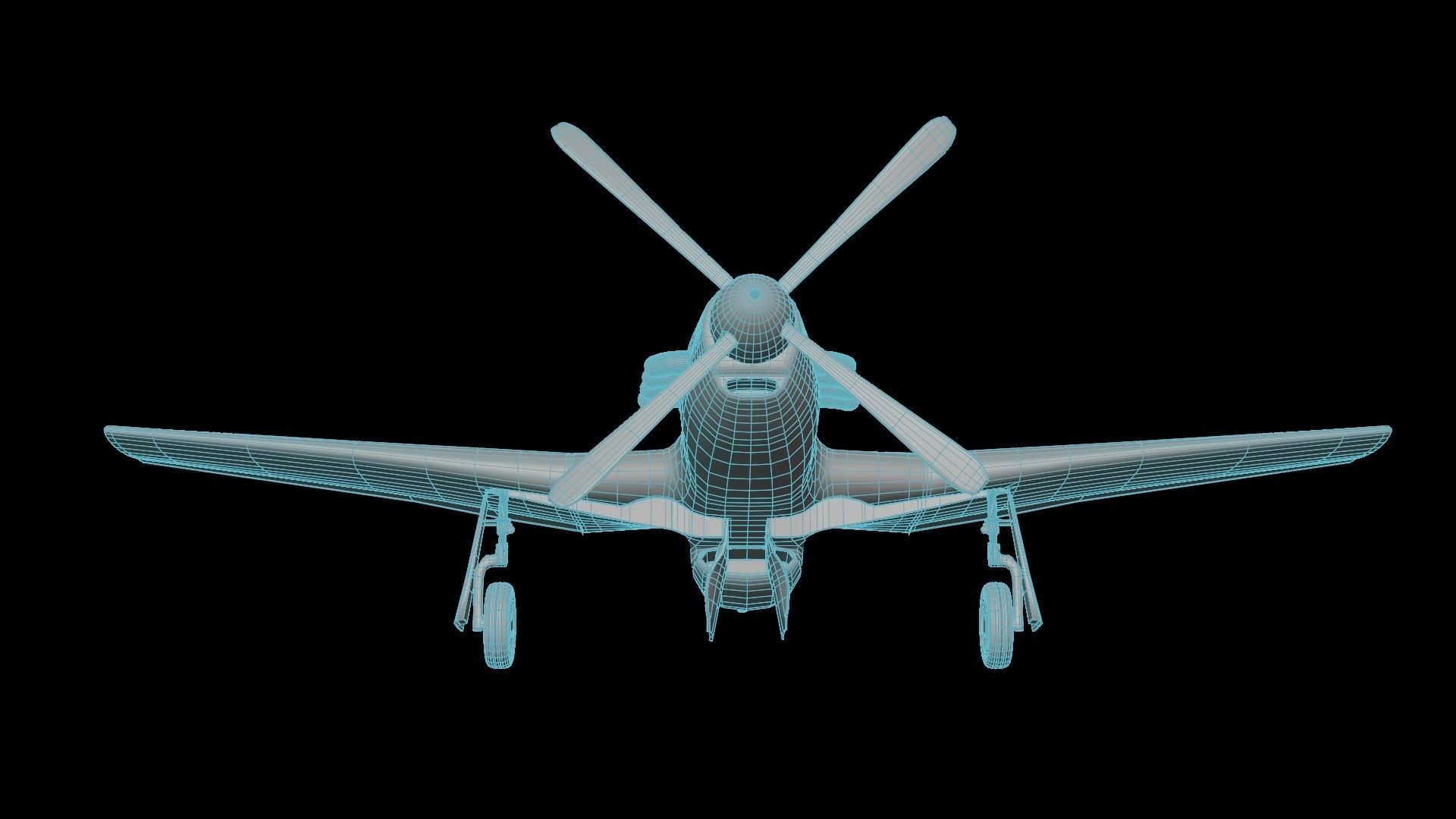 P51 Mustang 3D PBR Model Low-poly 3D model_13