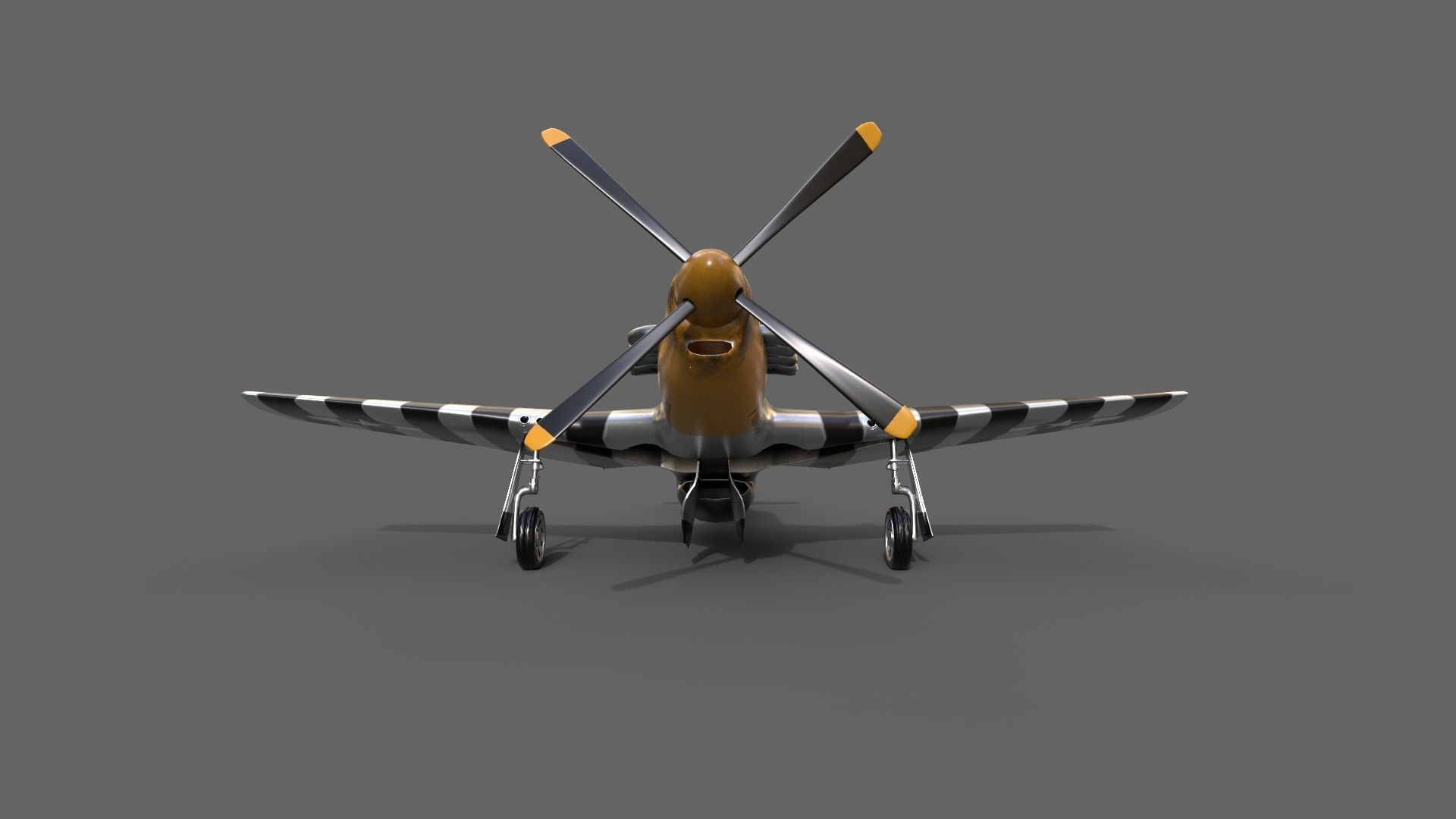 P51 Mustang 3D PBR Model Low-poly 3D model_5