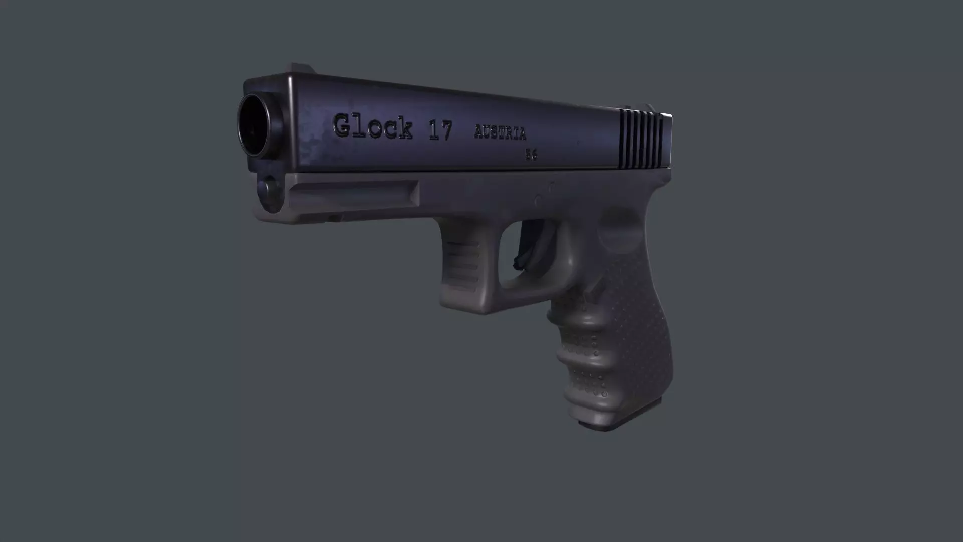 Glock 17 Pistol 3D Model Low-poly 3D model_0