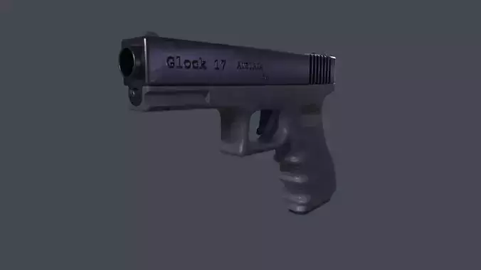 Glock 17 Pistol 3D Model Low-poly 3D model