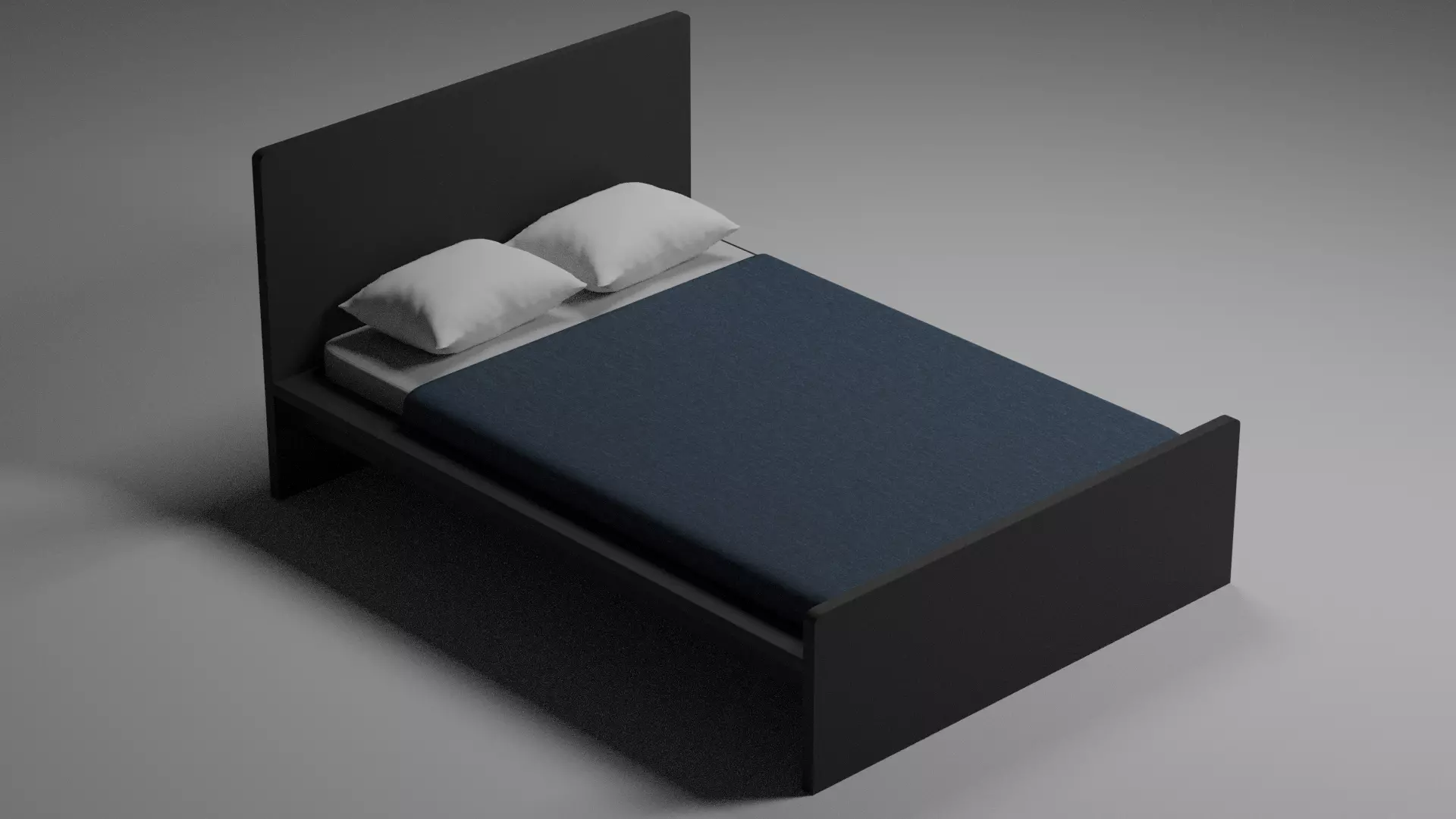 Fabric bed 3D model_0