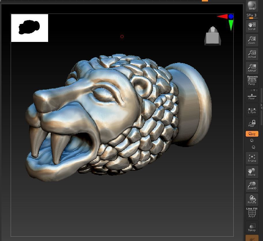 lion 02 3D print model_4
