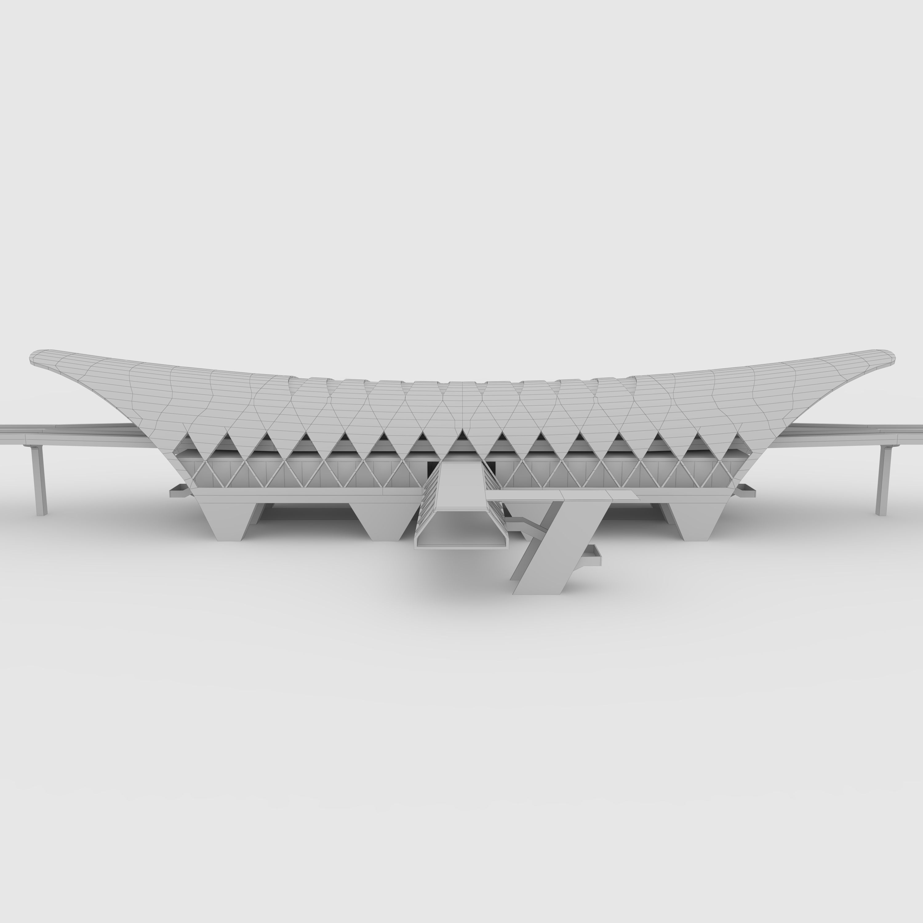 Railway Station 1 3D model_9