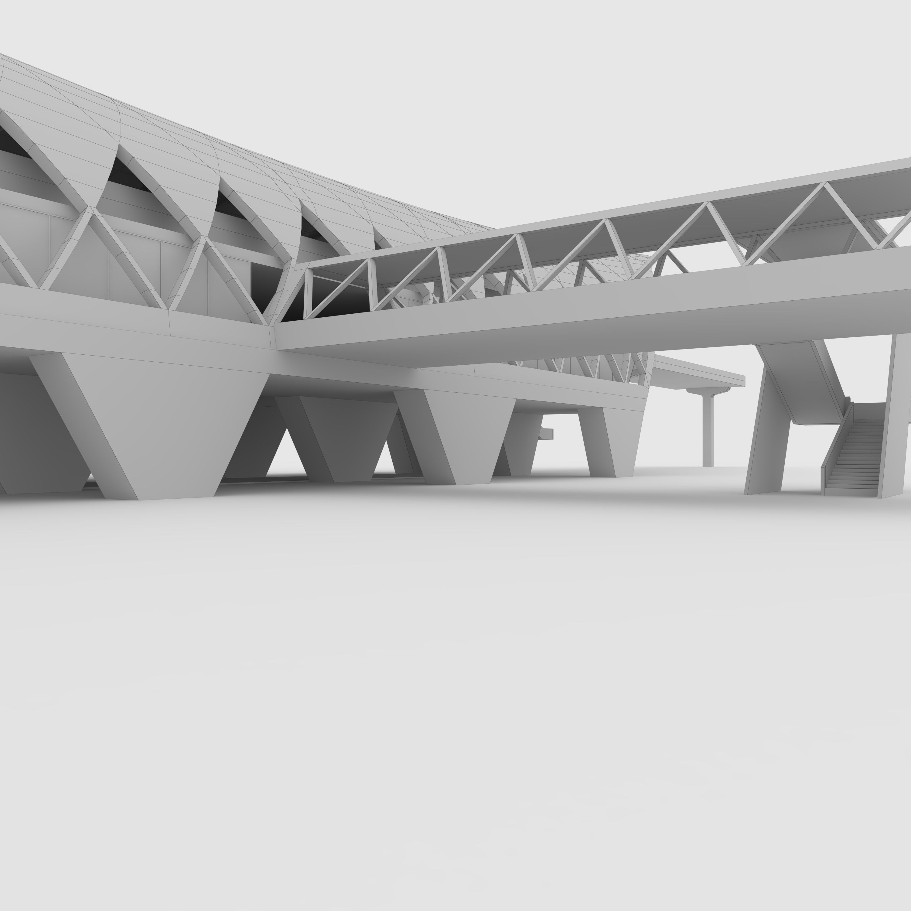 Railway Station 1 3D model_17