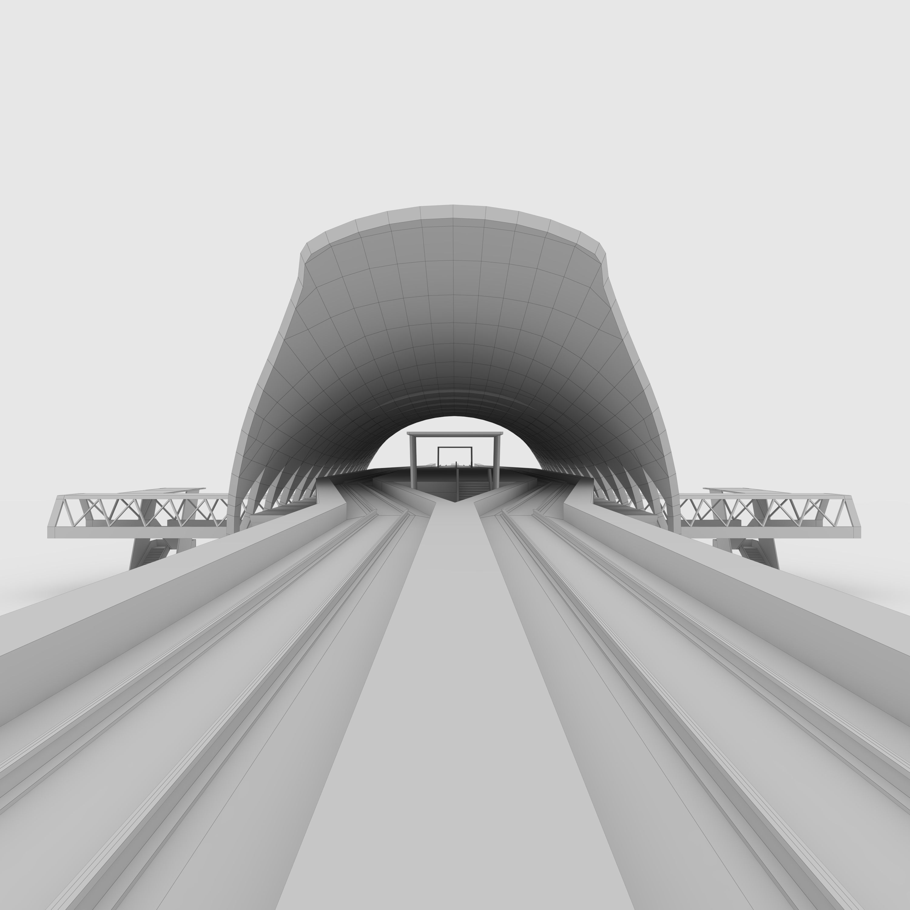 Railway Station 1 3D model_21