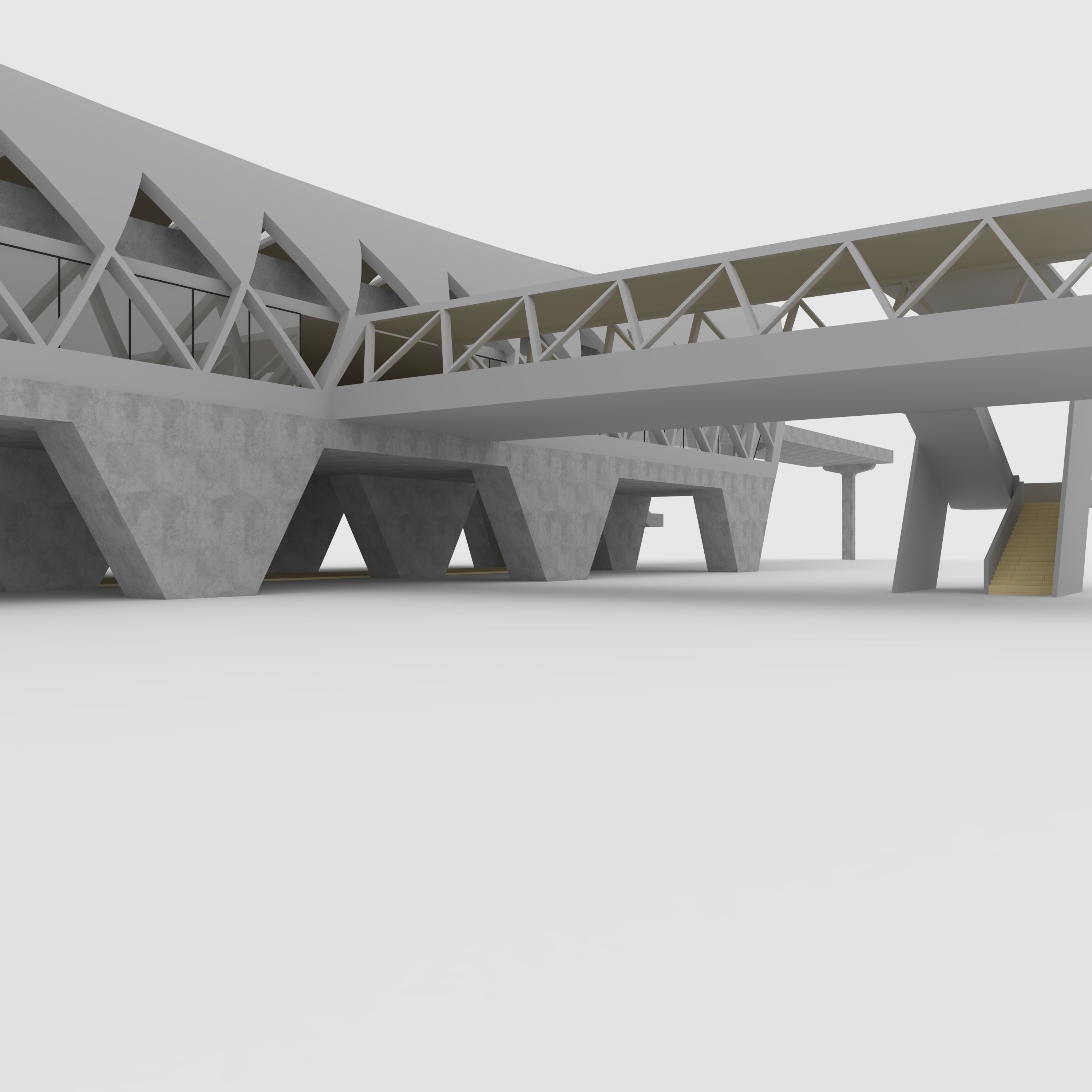 Railway Station 1 3D model_16