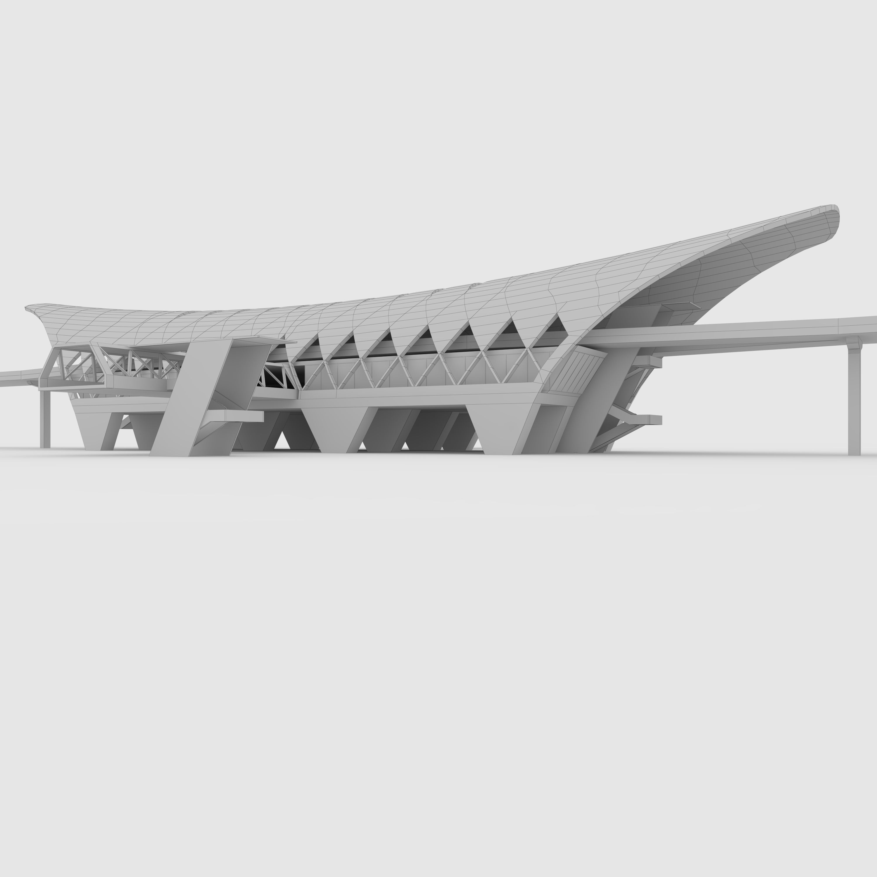 Railway Station 1 3D model_5