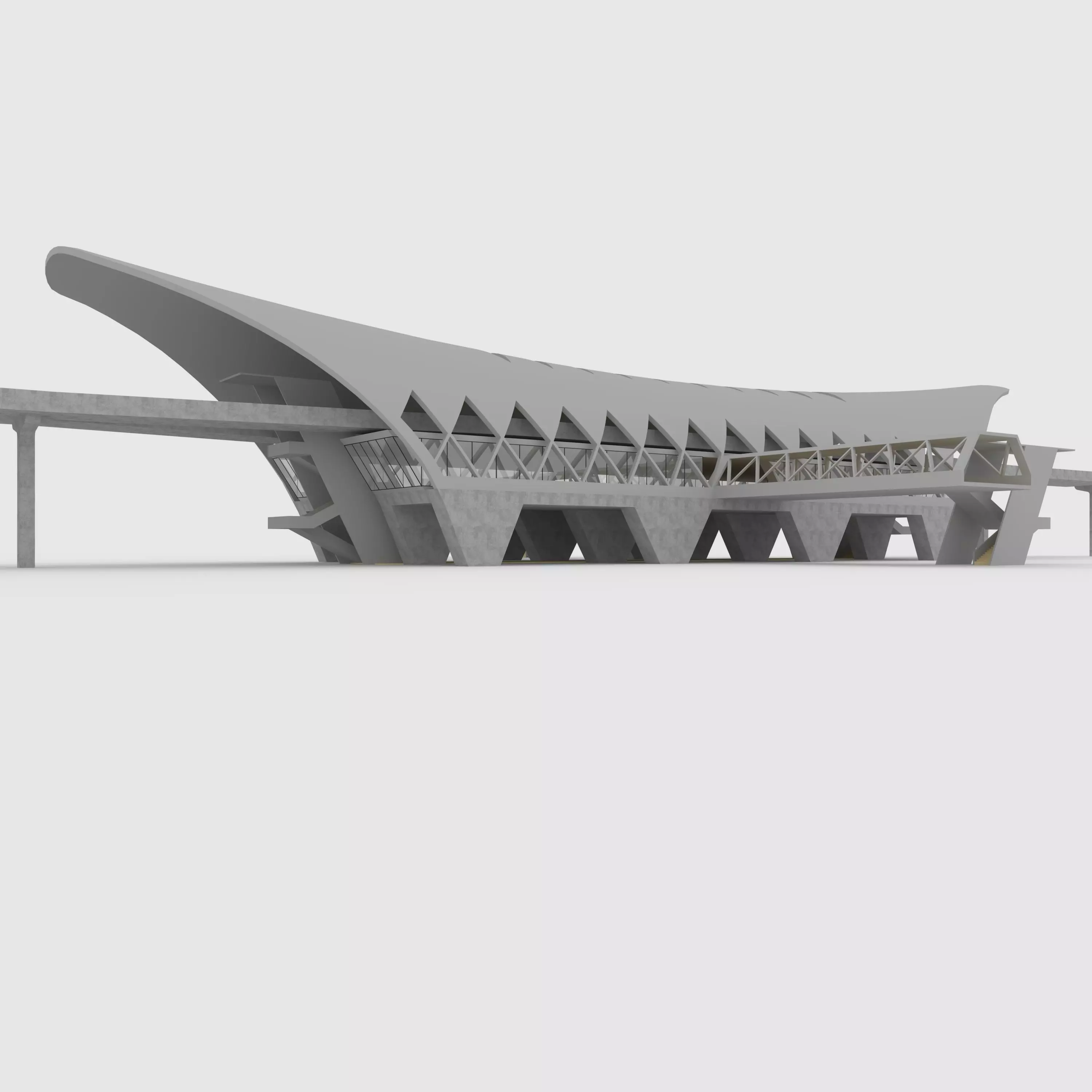 Railway Station 1 3D model_0