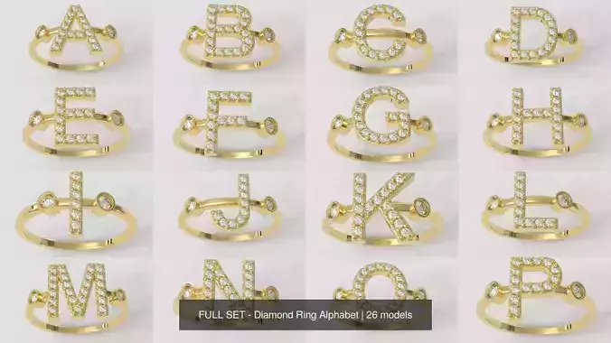 FULL SET - Diamond Ring Alphabet