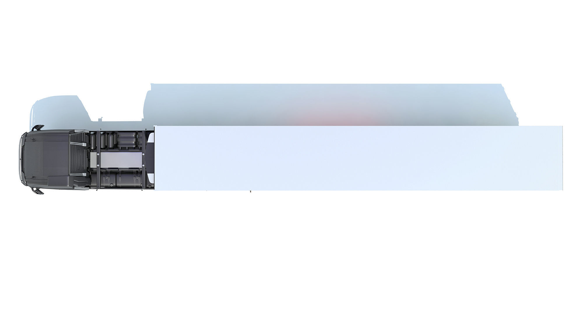Truck with Reefer Refrigerator Trailer 3D model_11