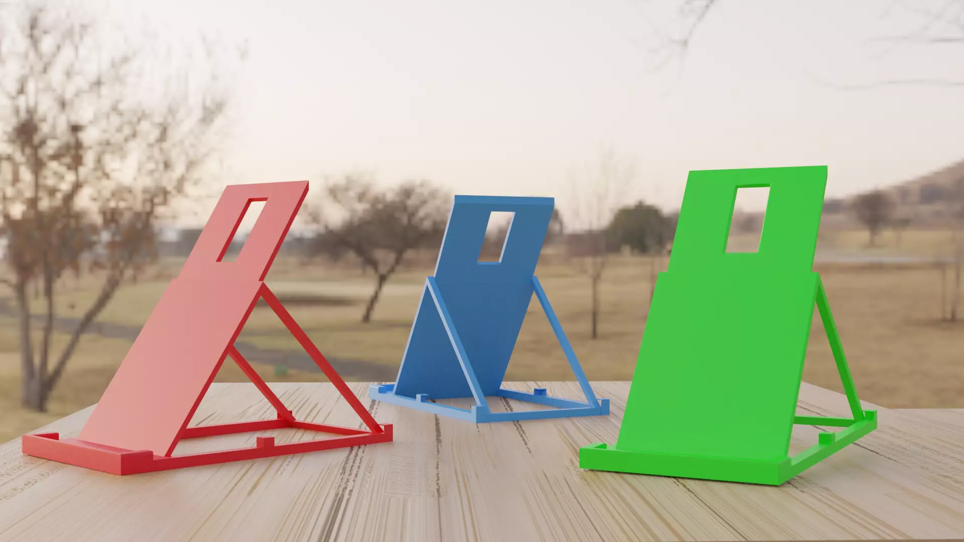 folding stand mobile  Low-poly 3D model_0