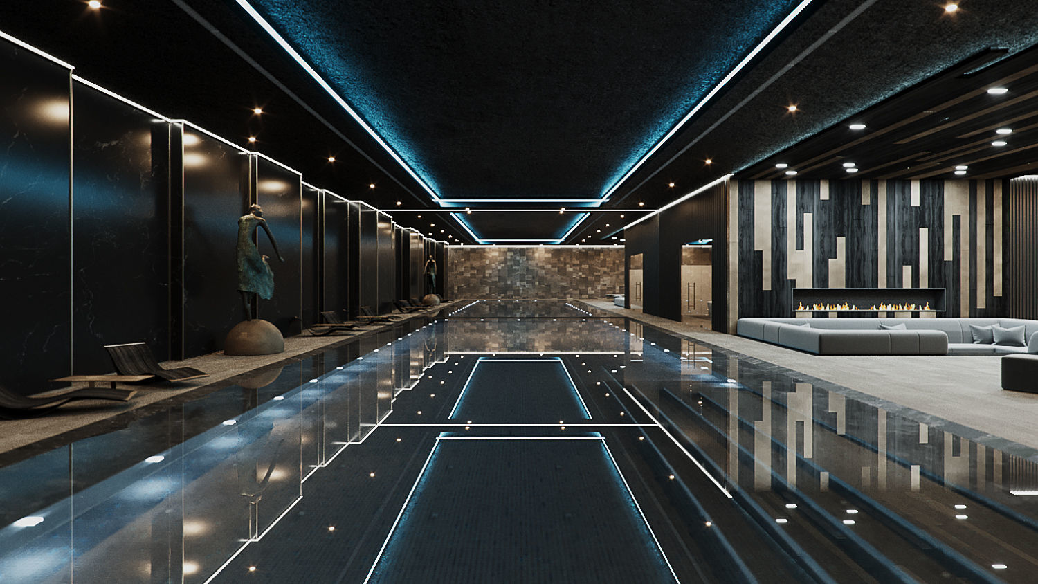 Corona - 3ds Max scene files - Residential Pool Interior 3D model_4