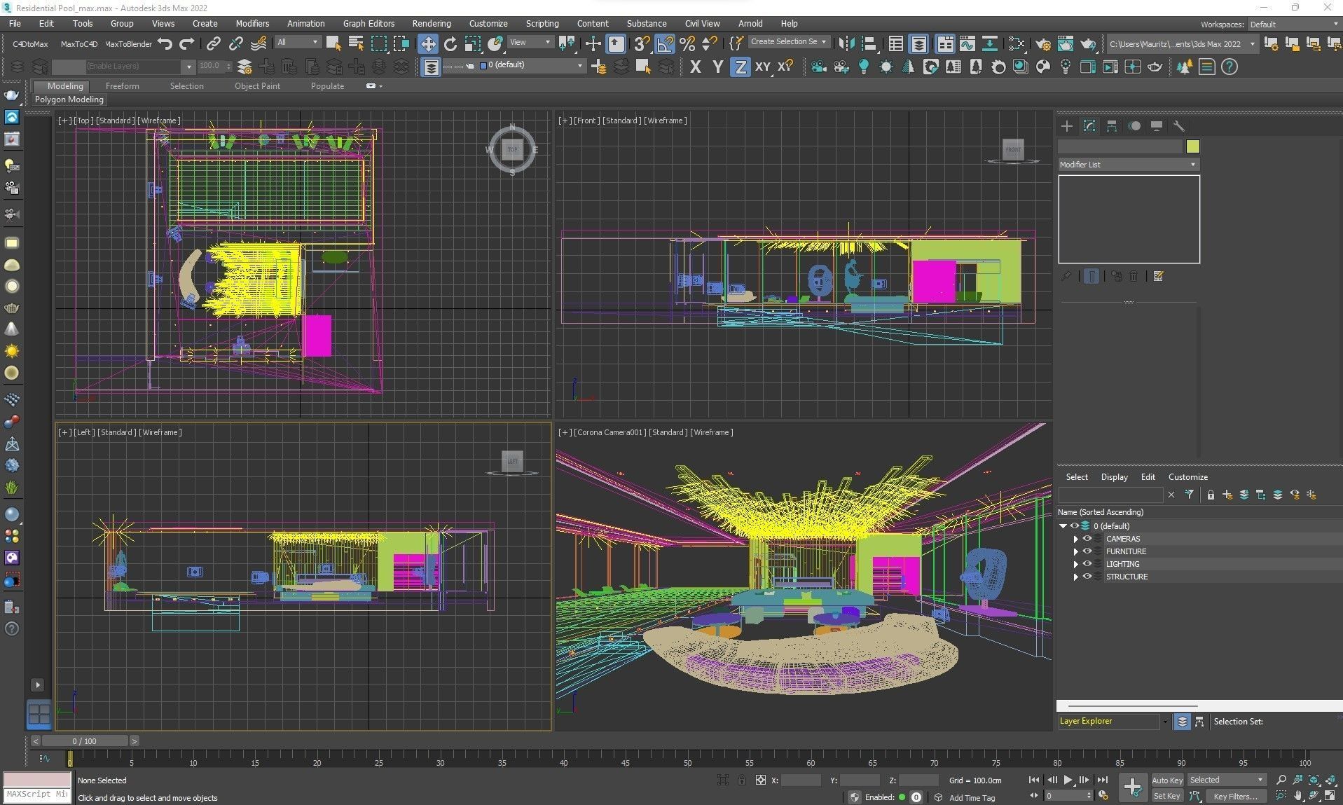 Corona - 3ds Max scene files - Residential Pool Interior 3D model_10