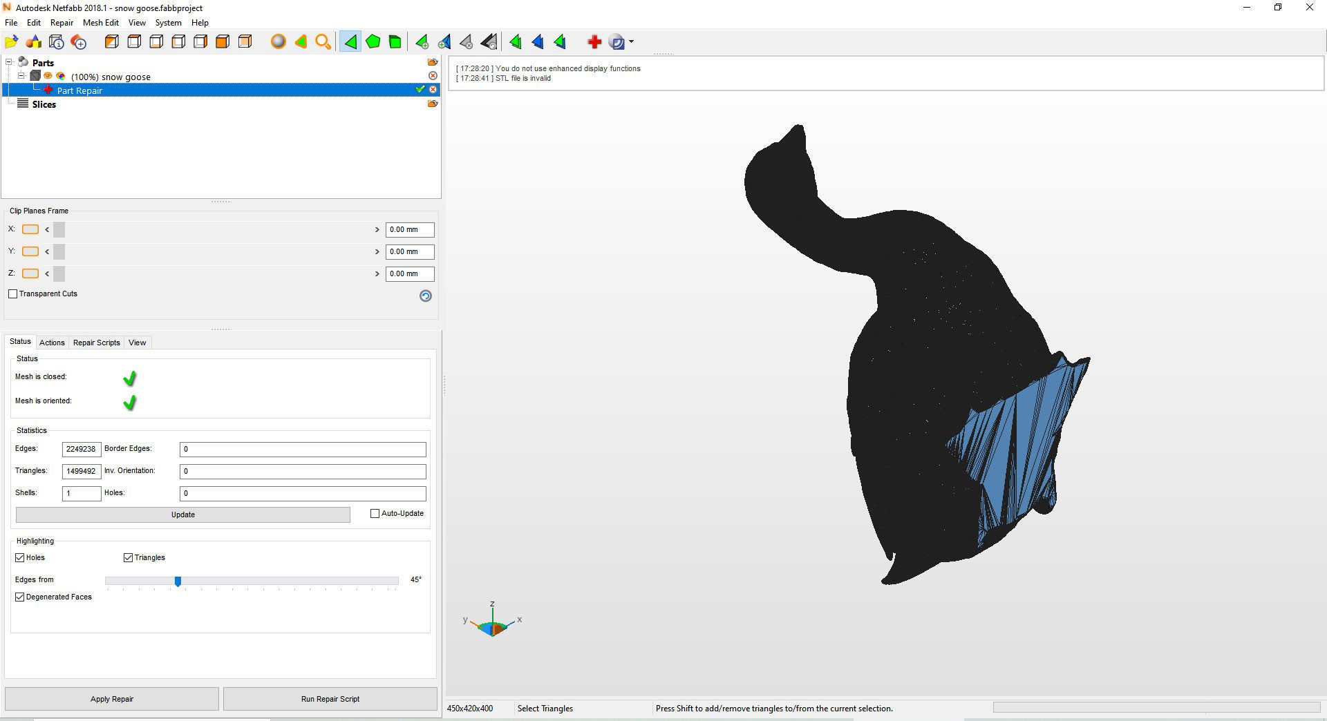 snow goose 3D print model_12