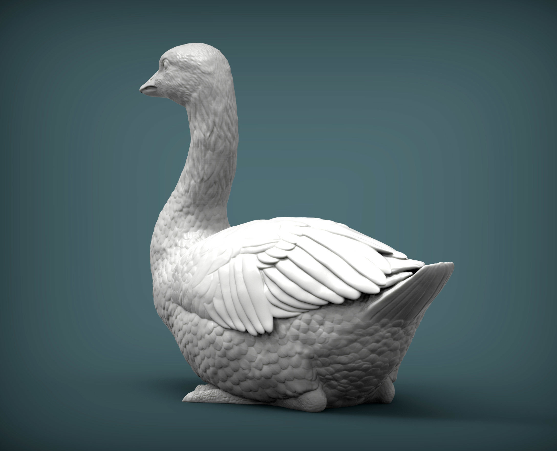snow goose 3D print model_4