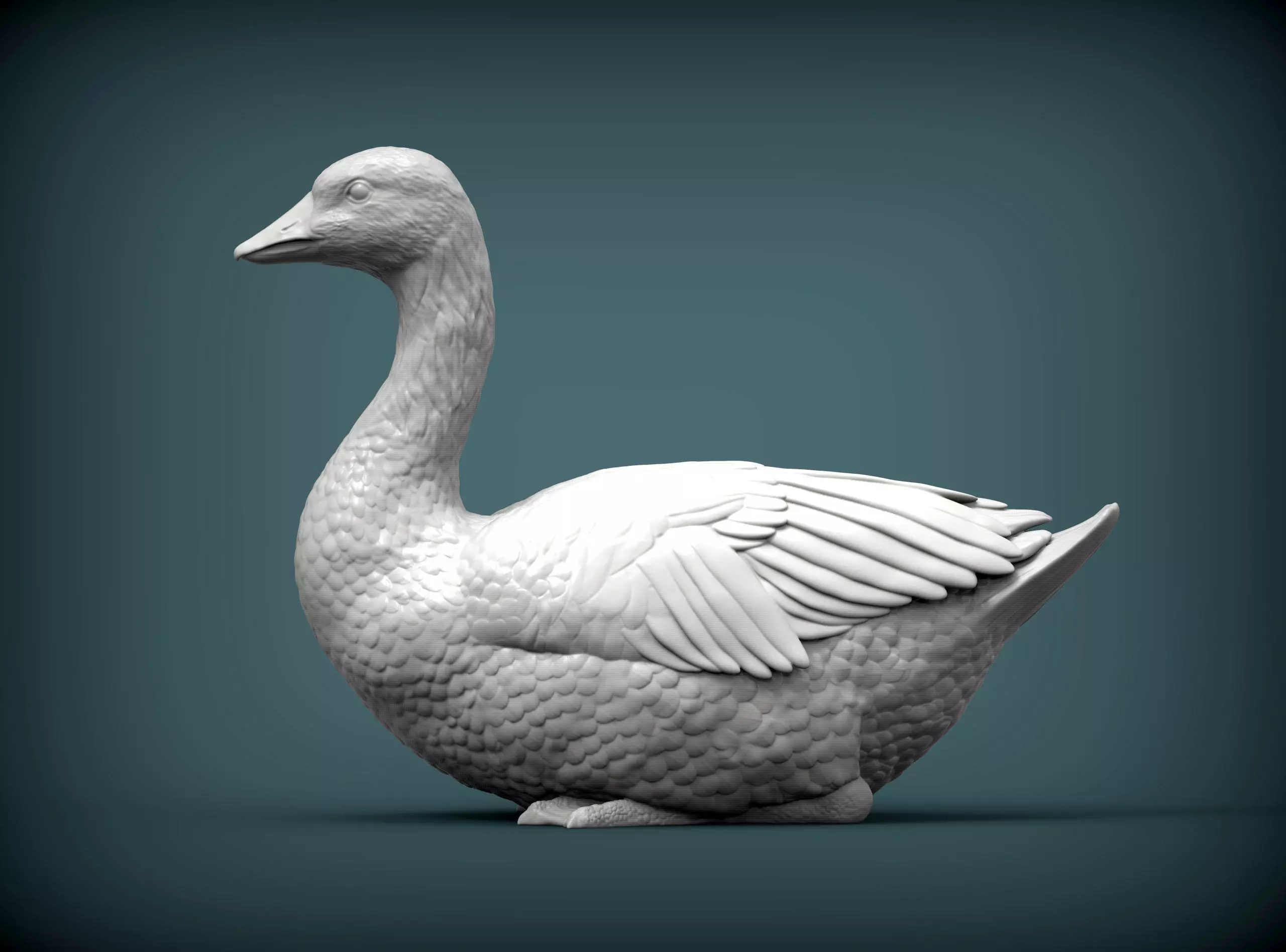 snow goose 3D print model_0