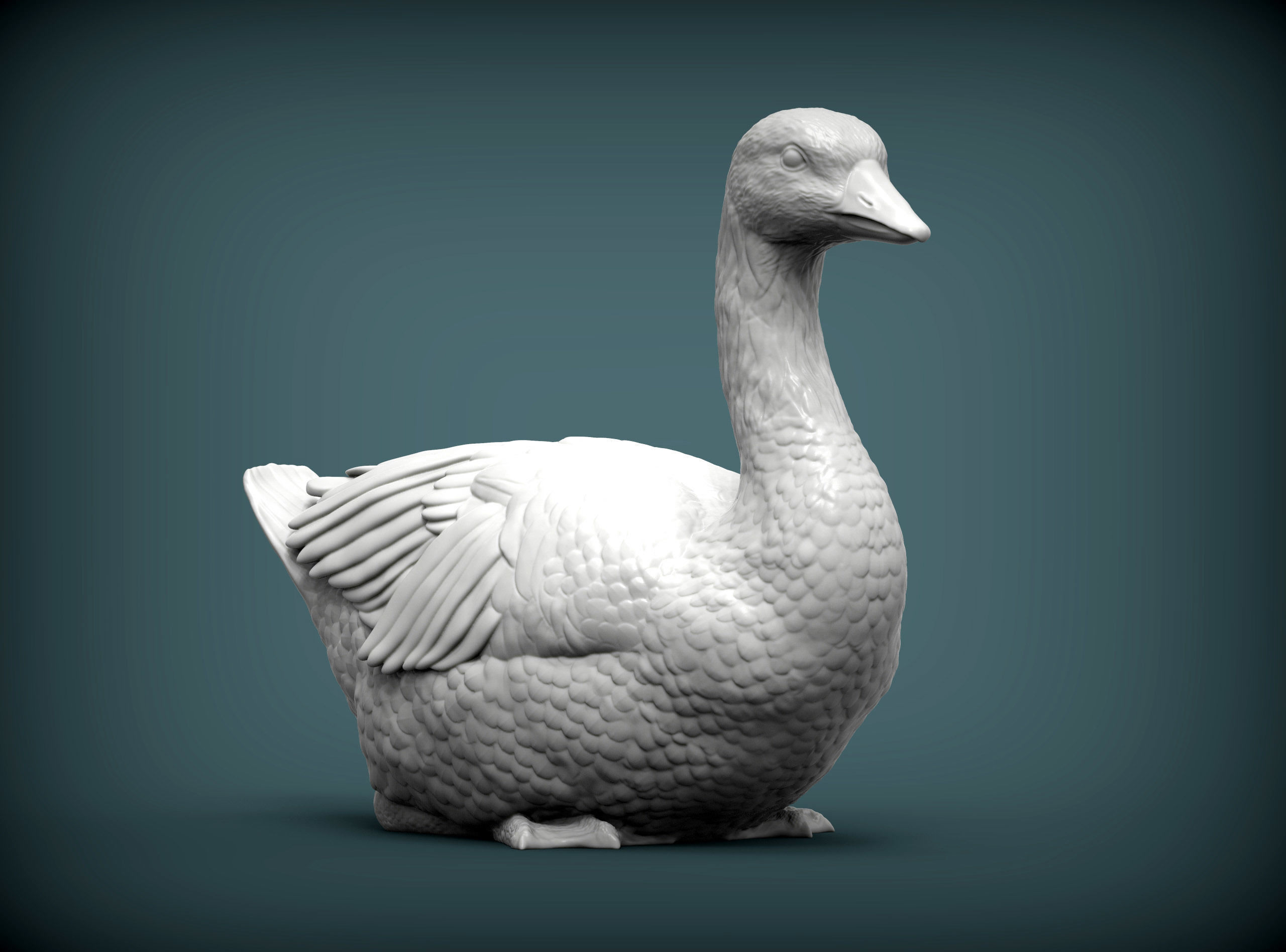 snow goose 3D print model_5