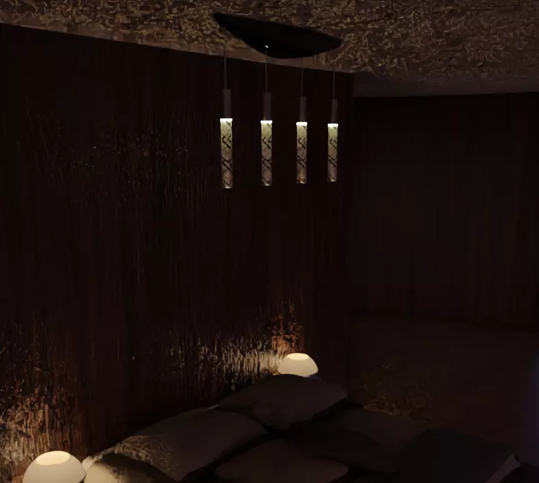 4 Pole Light LEDs Free 3D model