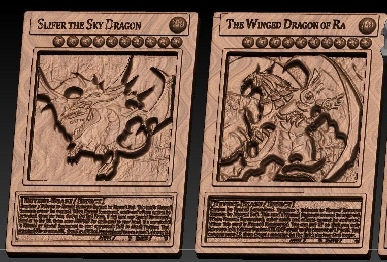 Egyptian God Cards Yu-Gi-Oh 3D print model English version 3D print model_1
