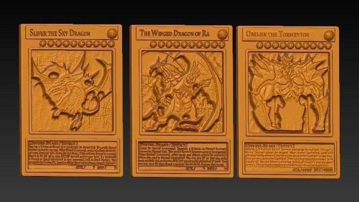 Egyptian God Cards Yu-Gi-Oh 3D print model English version 3D print model_4
