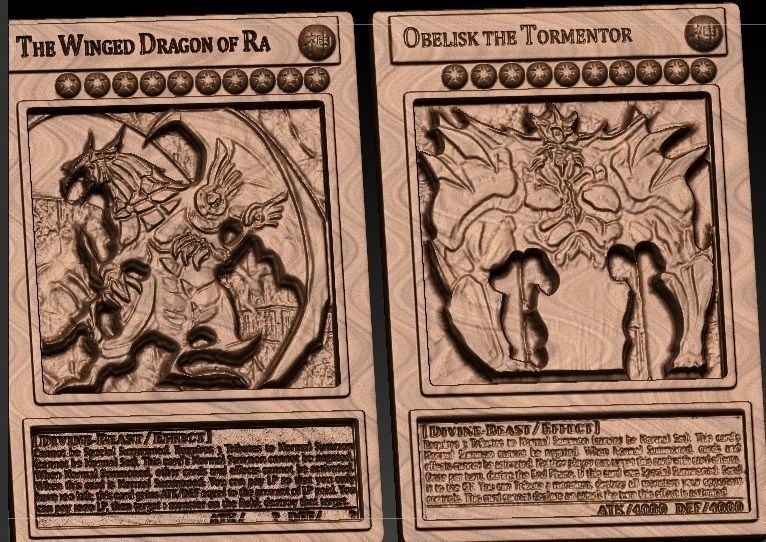 Egyptian God Cards Yu-Gi-Oh 3D print model English version 3D print model_3
