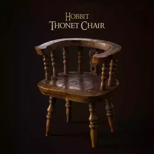 HOBBIT THONET CHAIR - VINTAGE - CLASSIC - RUSTIC - ANTIQUE 3D print model