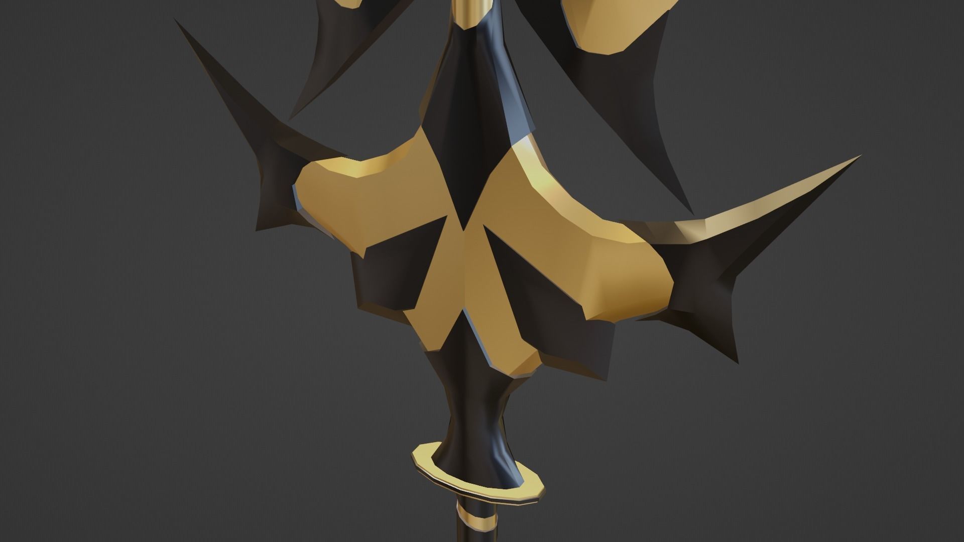 fantasy golden spear  Free low-poly 3D model_12
