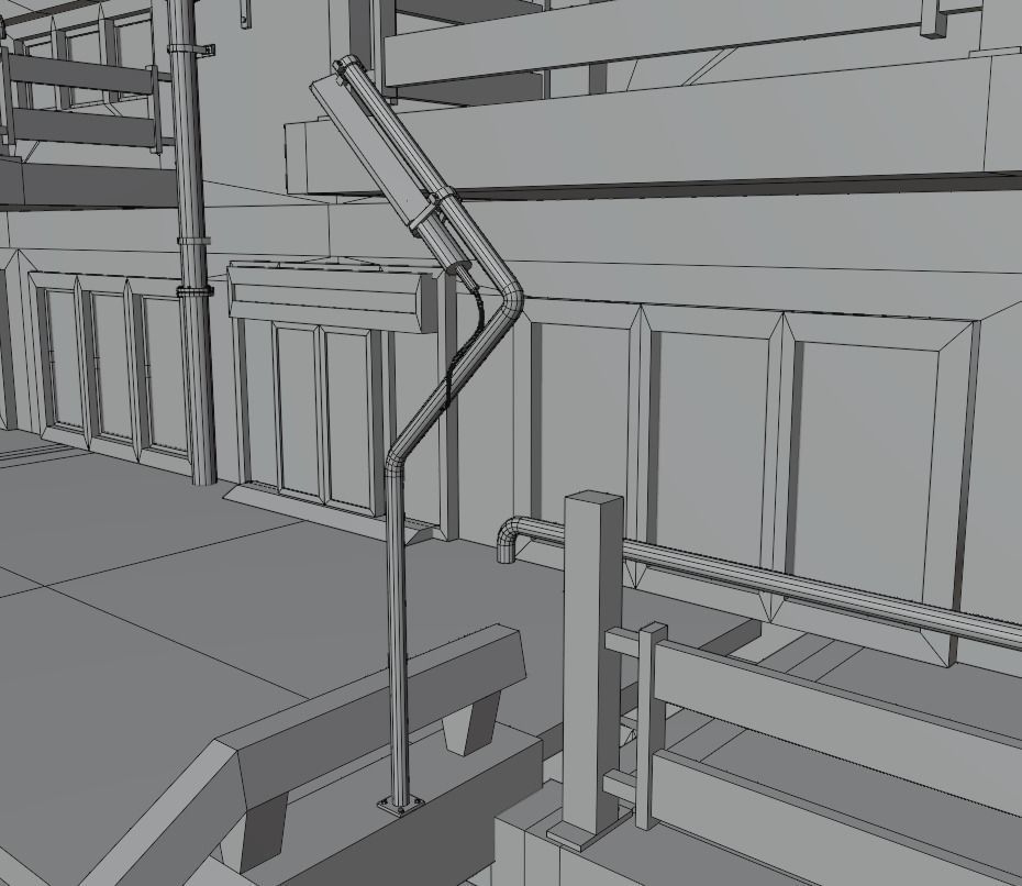 Residential building in diamond shape in 3 settings Low-poly 3D model_19