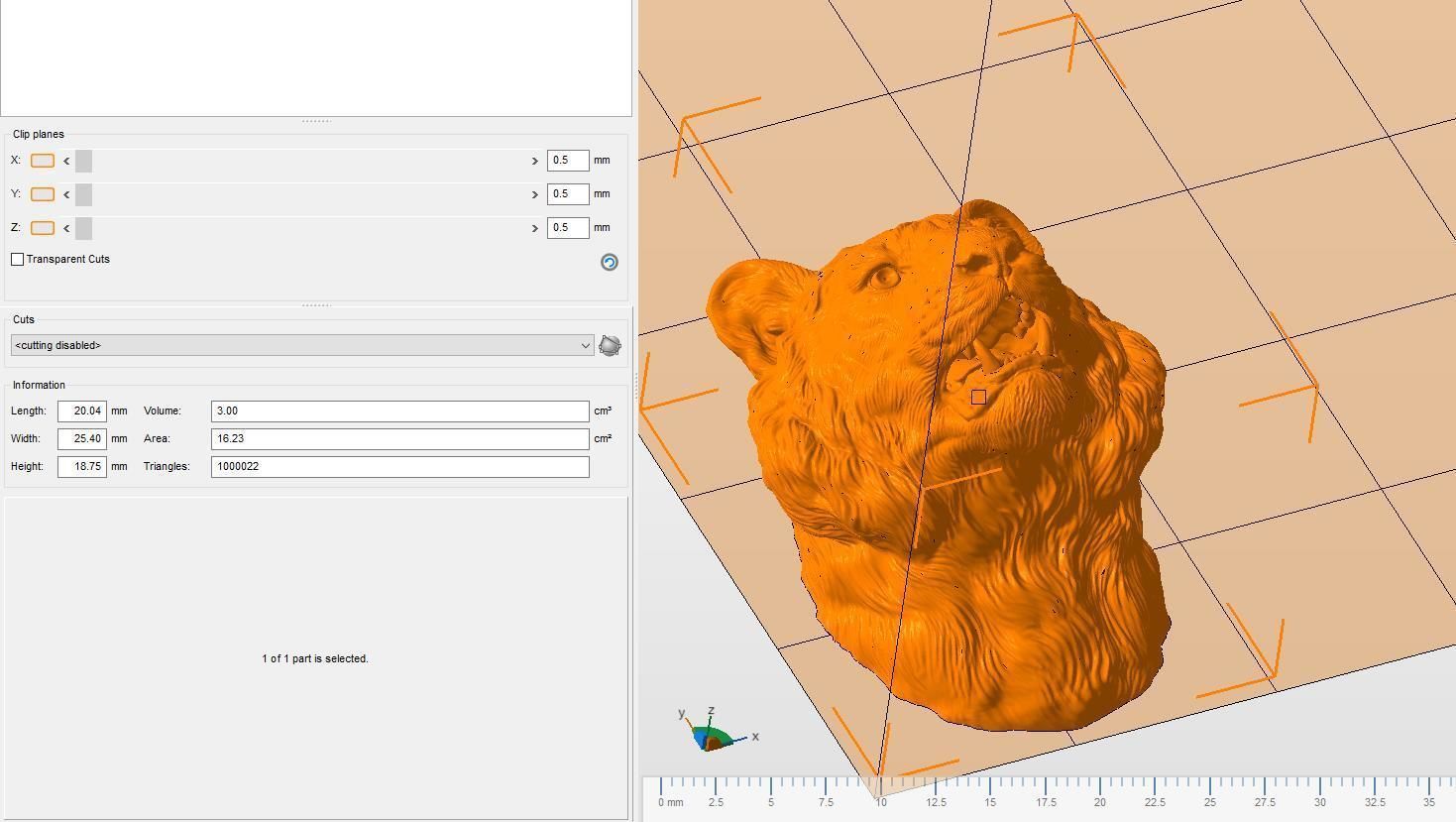 Tiger bust 3D print model_19